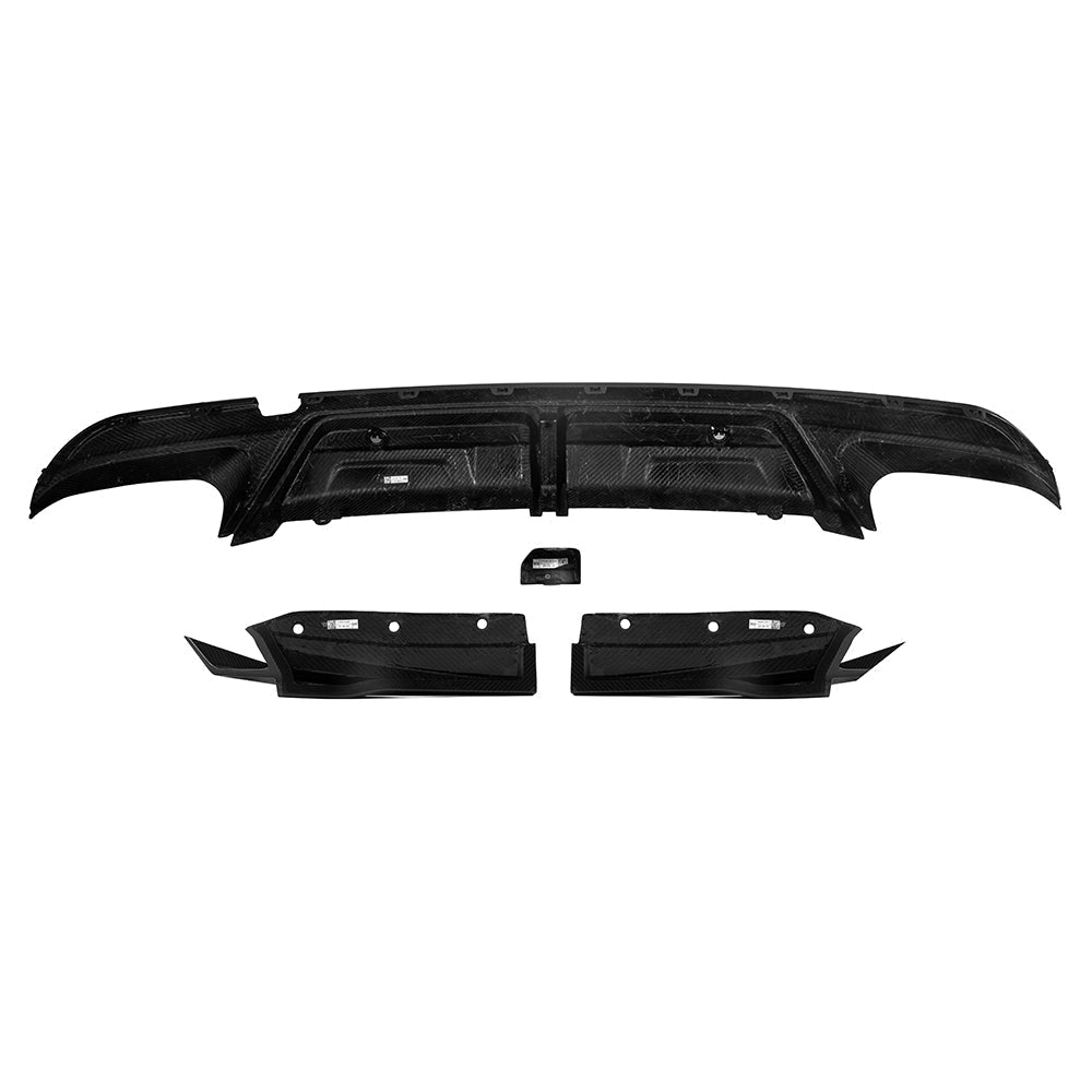 SooQoo BMW X5M F95 Rear Diffuser In Gloss Carbon Fibre