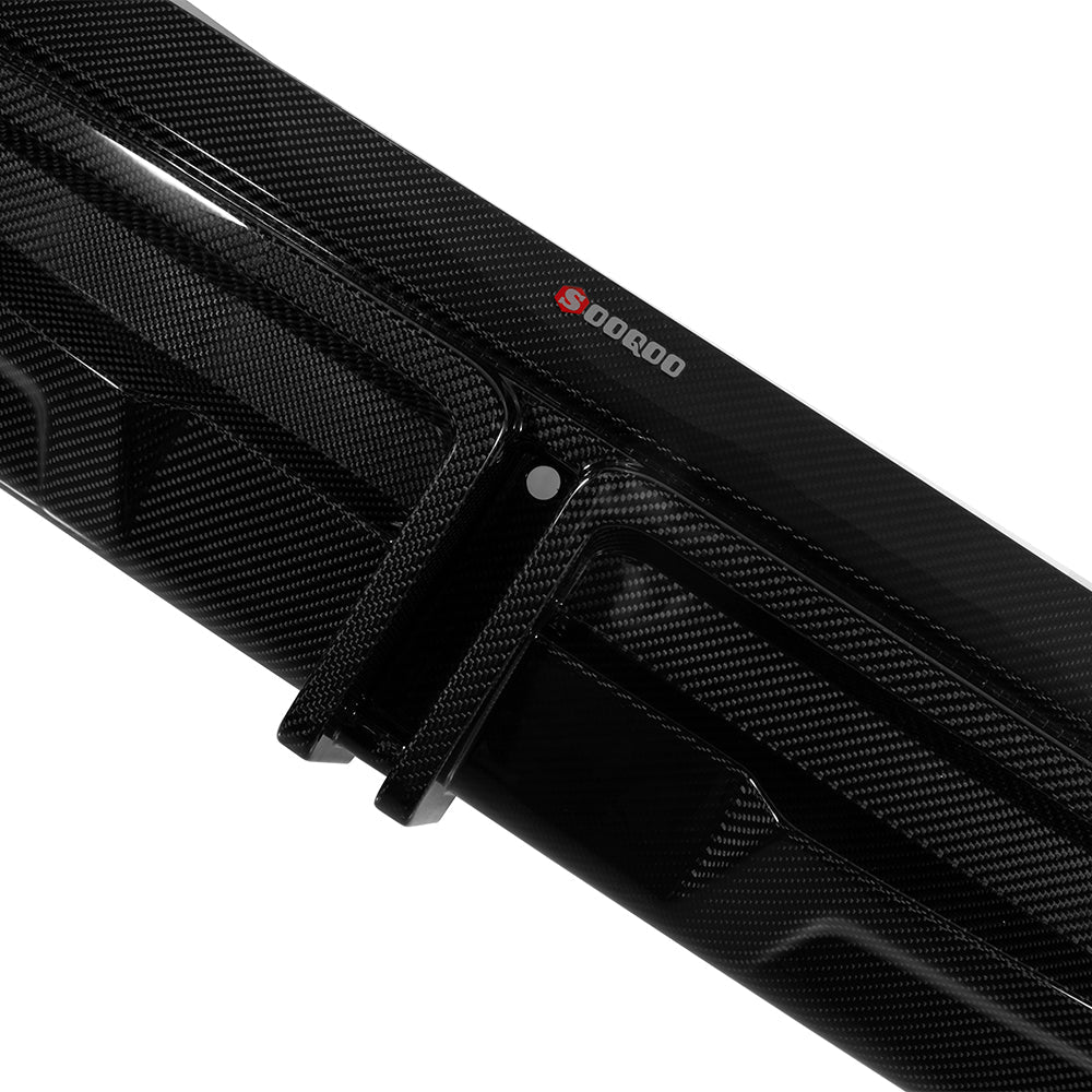 SooQoo BMW X5M F95 Rear Diffuser In Gloss Carbon Fibre