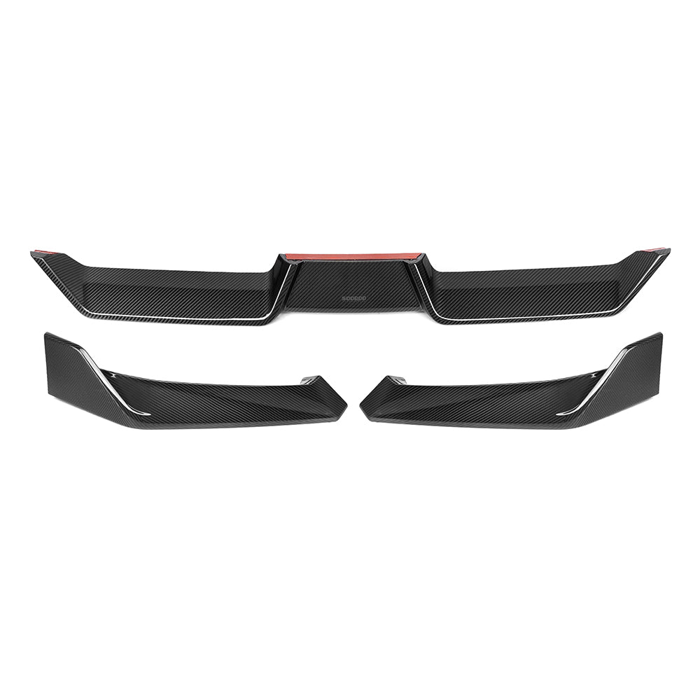 SooQoo BMW X6 G06 Facelift Front Lip In Gloss Carbon Fibre
