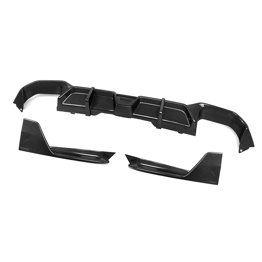 SooQoo BMW X4 G02 FaceLift Rear Diffuser In Gloss Carbon Fibre