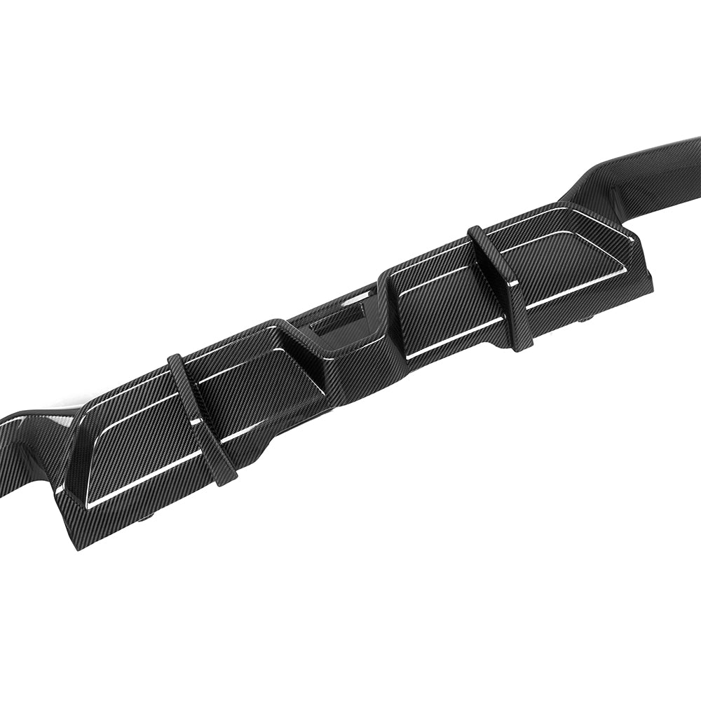 SooQoo BMW X4 G02 FaceLift Rear Diffuser In Gloss Carbon Fibre