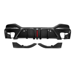 SooQoo BMW X6 G06 Rear Diffuser W/Brake Light In Gloss Carbon Fibre