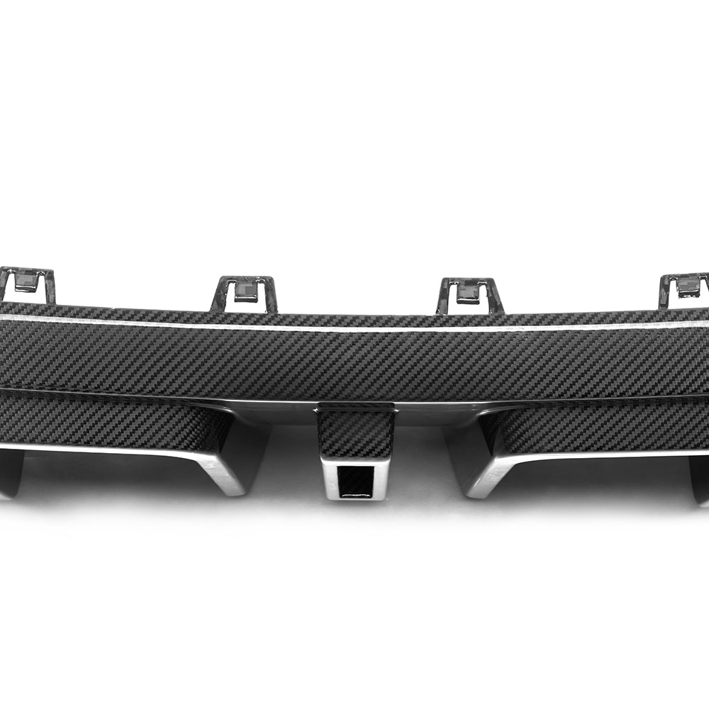 SooQoo BMW X6 G06 Rear Diffuser W/Brake Light In Gloss Carbon Fibre