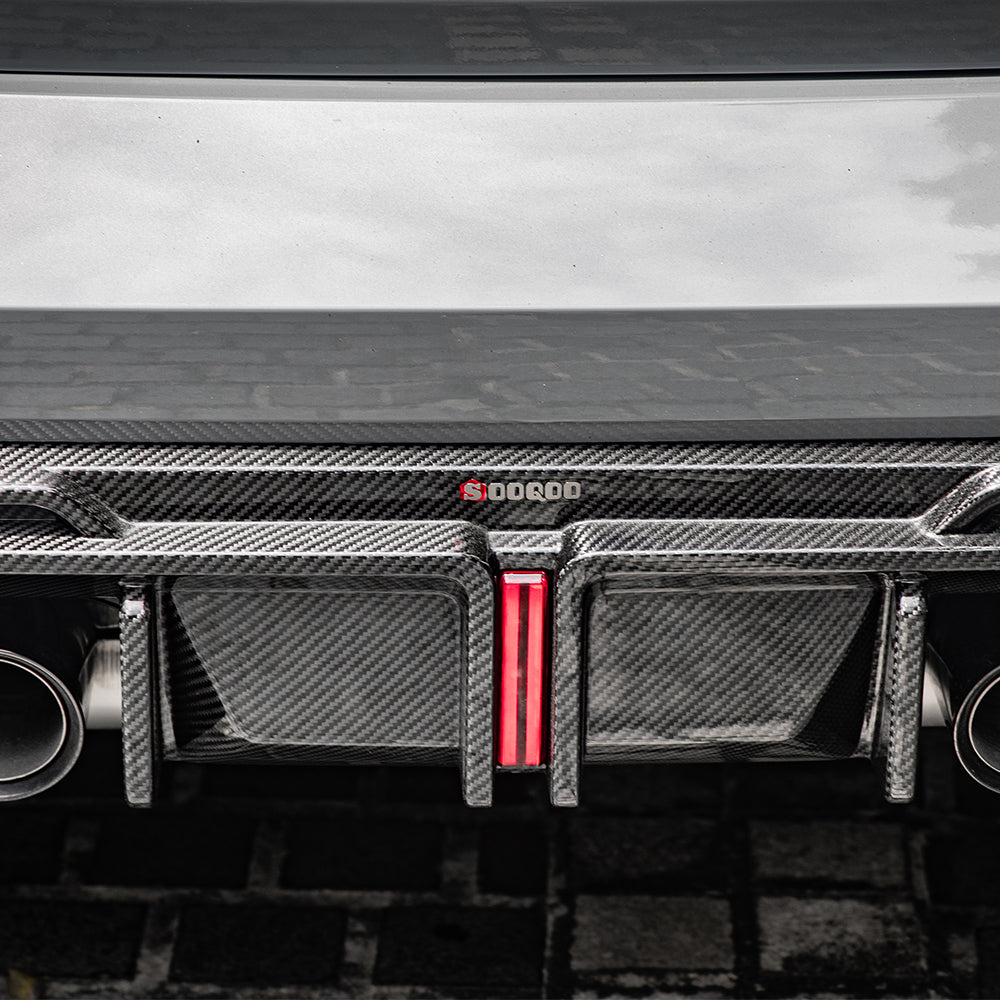 SooQoo BMW G80 & G81 M3 Carbon Fibre LED Rear Diffuser