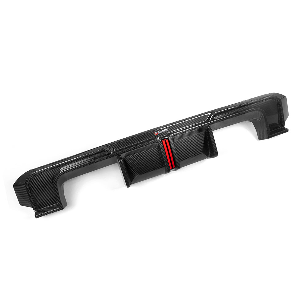 SooQoo BMW G80 & G81 M3 Carbon Fibre LED Rear Diffuser