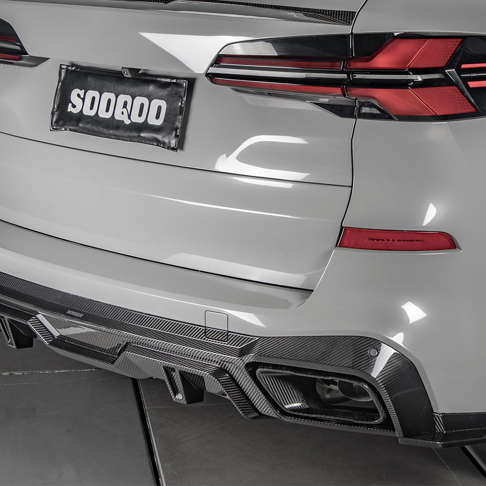 SooQoo BMW G05 X5 Carbon Fibre Exhaust Tailpipe Trims