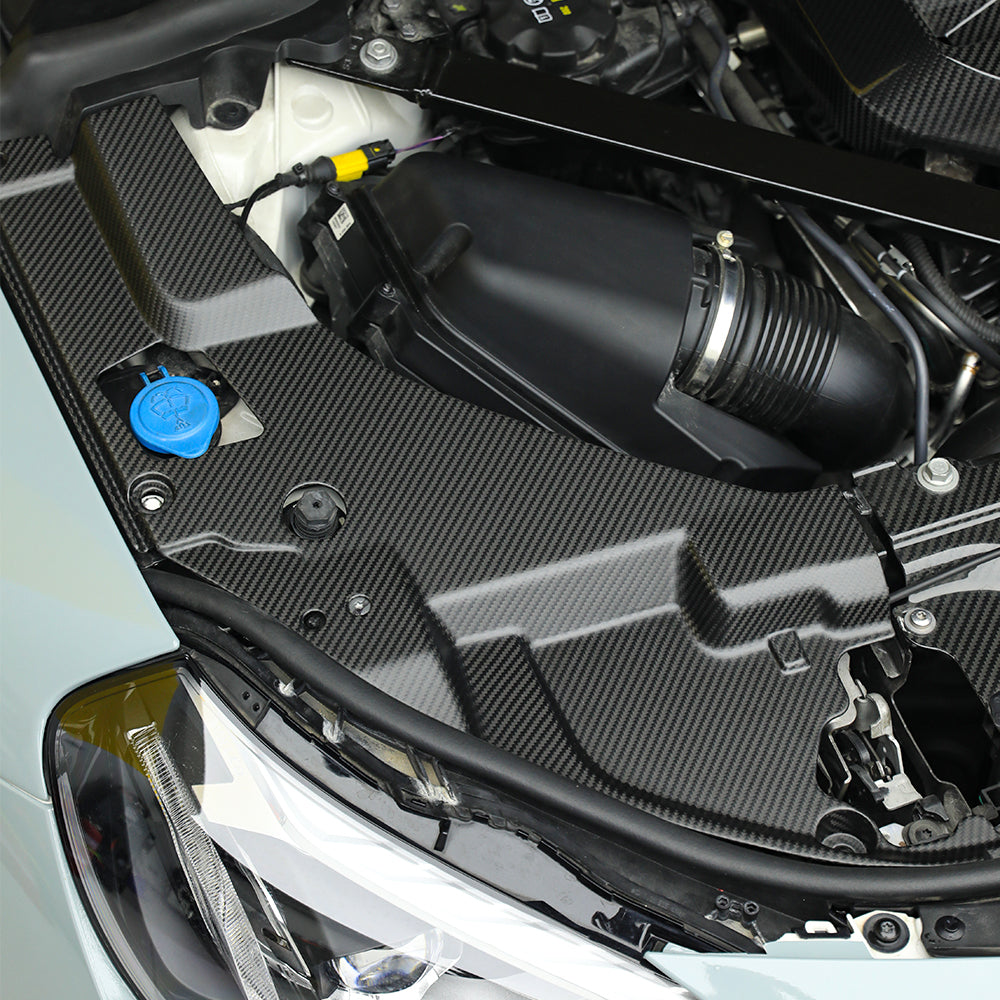 SooQoo BMW M2 G87 Engine Bay Trim Set In Gloss Carbon Fibre