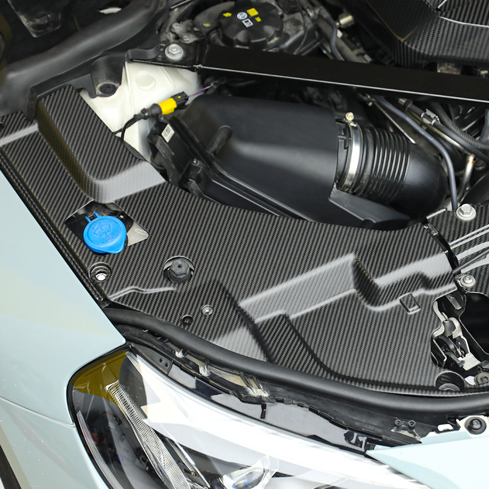 SooQoo BMW M2 G87 Engine Bay Trim Set In Gloss Carbon Fibre