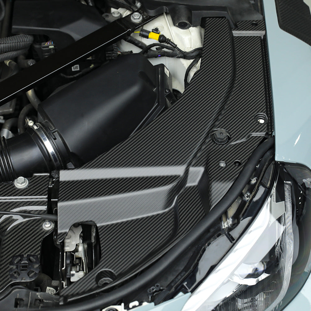 SooQoo BMW M2 G87 Engine Bay Trim Set In Gloss Carbon Fibre