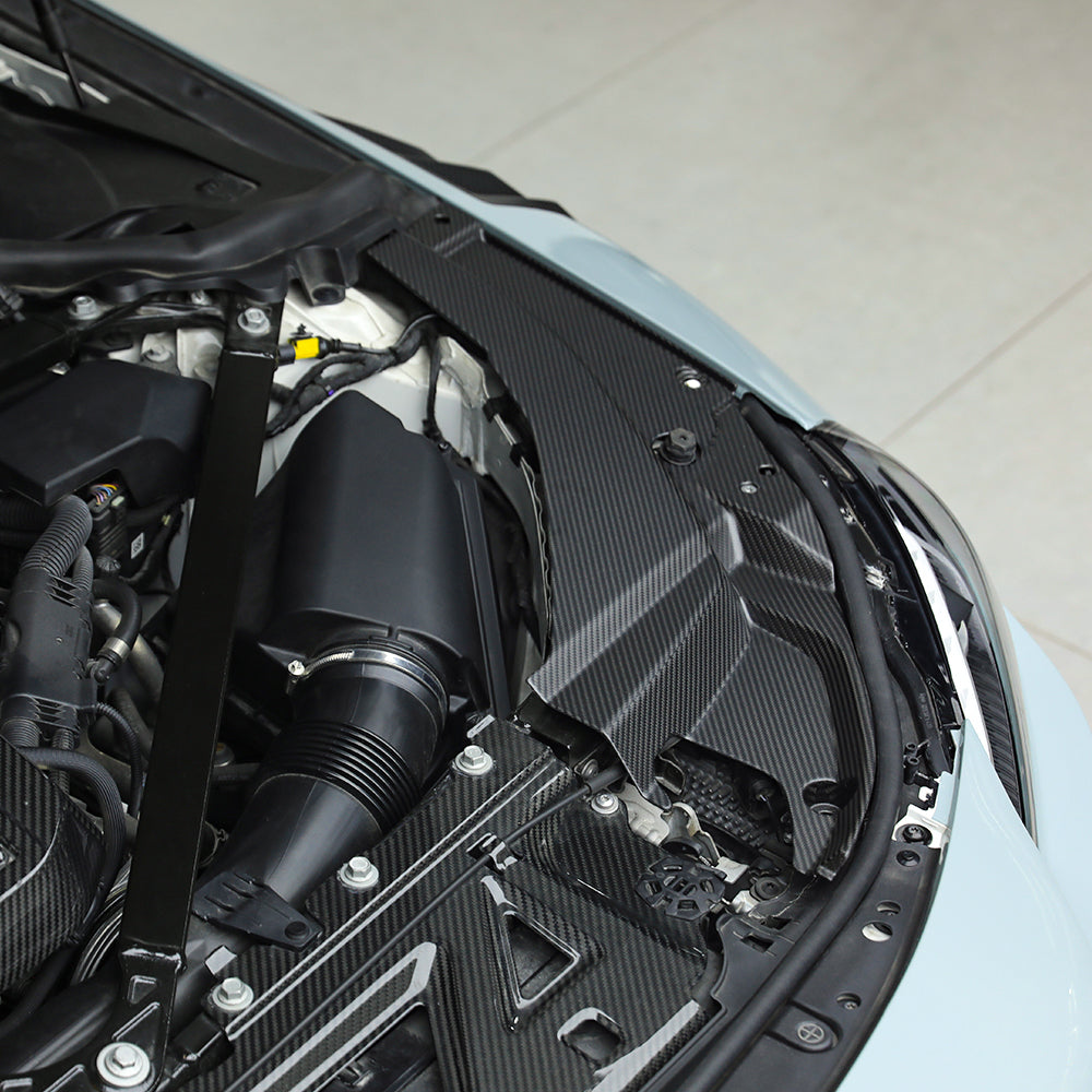 SooQoo BMW M2 G87 Engine Bay Trim Set In Gloss Carbon Fibre