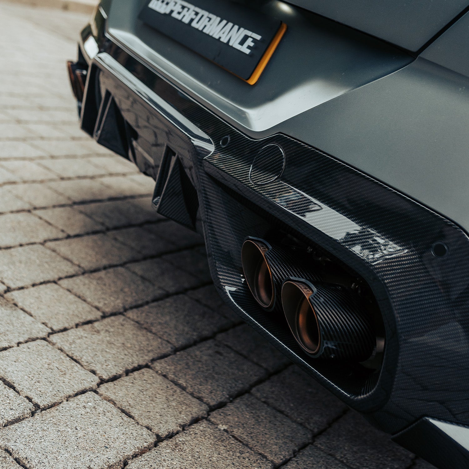 SooQoo BMW G45 X3 Rear Diffuser In Gloss Carbon Fibre