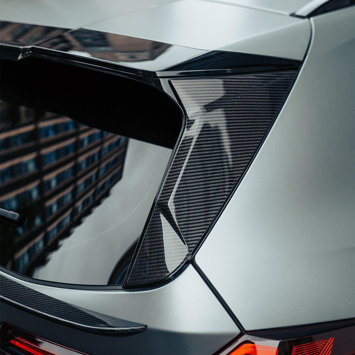 SooQoo BMW G45 X3 Rear Window Fins In Gloss Carbon Fibre