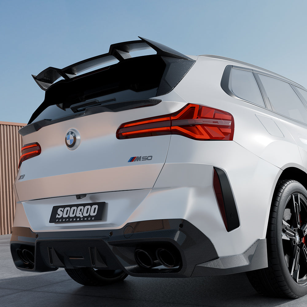 SooQoo BMW G45 X3 Rear Window Fins In Gloss Carbon Fibre