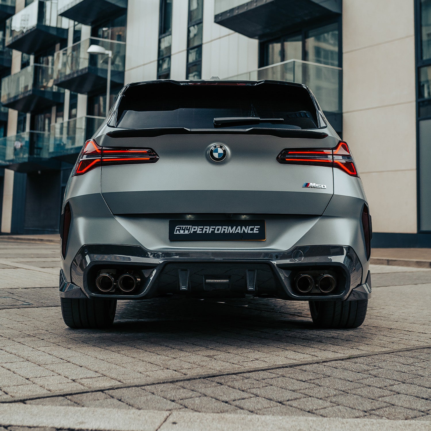 SooQoo BMW G45 X3 Mid Rear Spoiler In Gloss Carbon Fibre