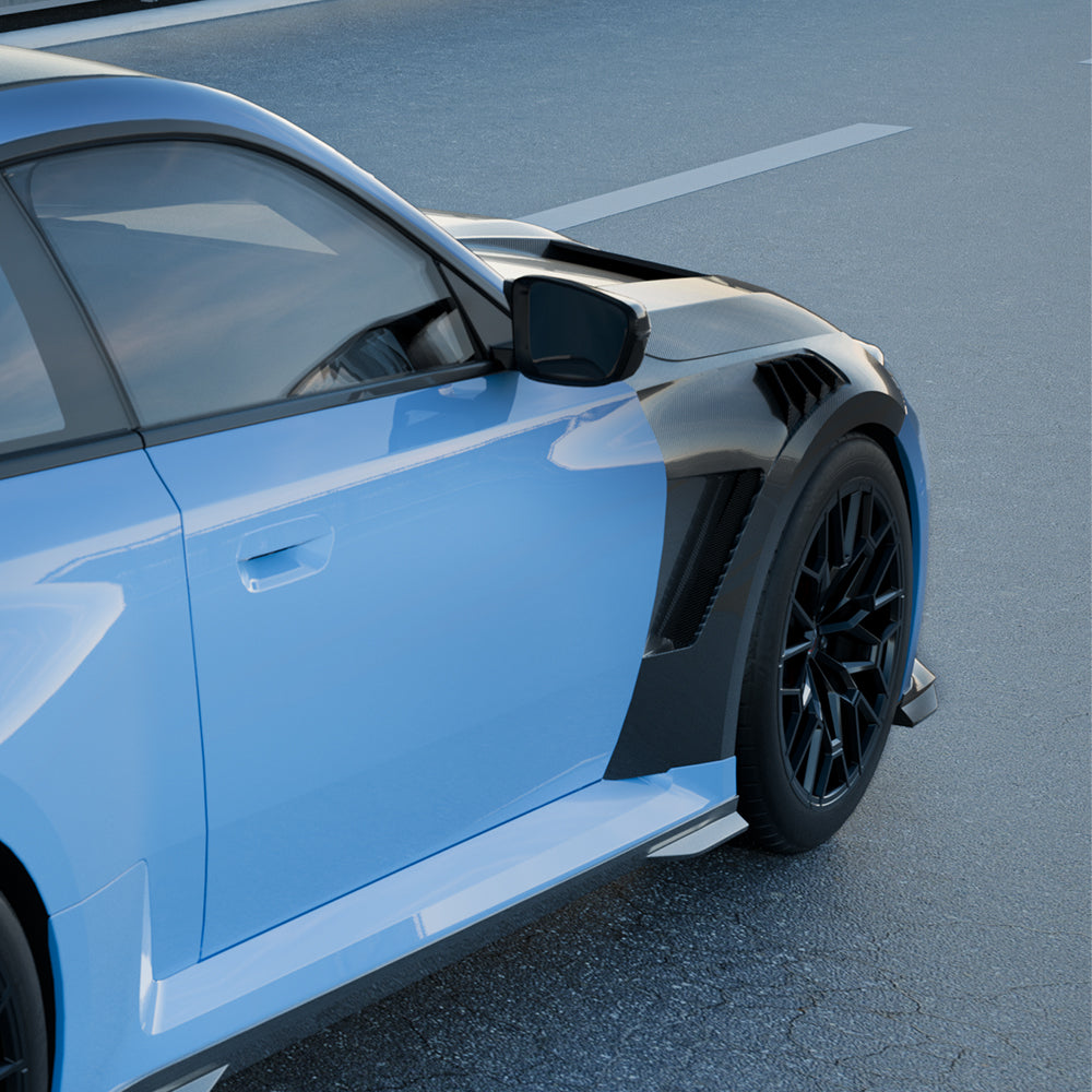 SooQoo BMW M2 G87 Side Fenders In Gloss Carbon Fibre