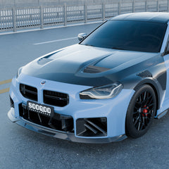SooQoo BMW M2 G87 Vented Hood In Gloss Carbon Fibre