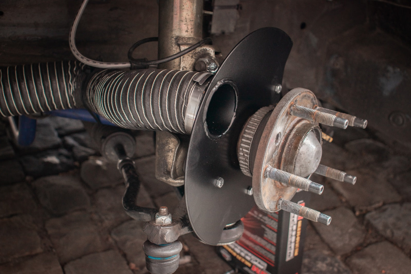 ST Trackparts BMW E36 Brake Cooling Kit (OEM-style funnels)