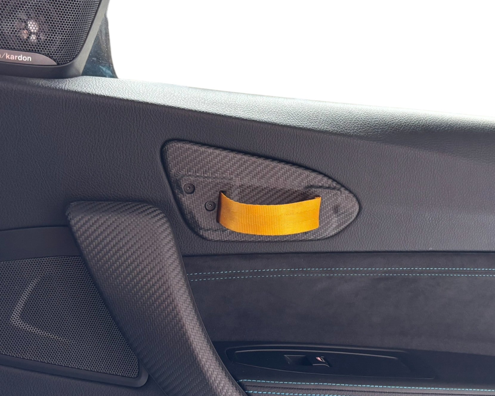 ST Trackparts BMW M2 F87 F20/F21/F22 Carbon Fiber Door Pull Strap Conversion Kit