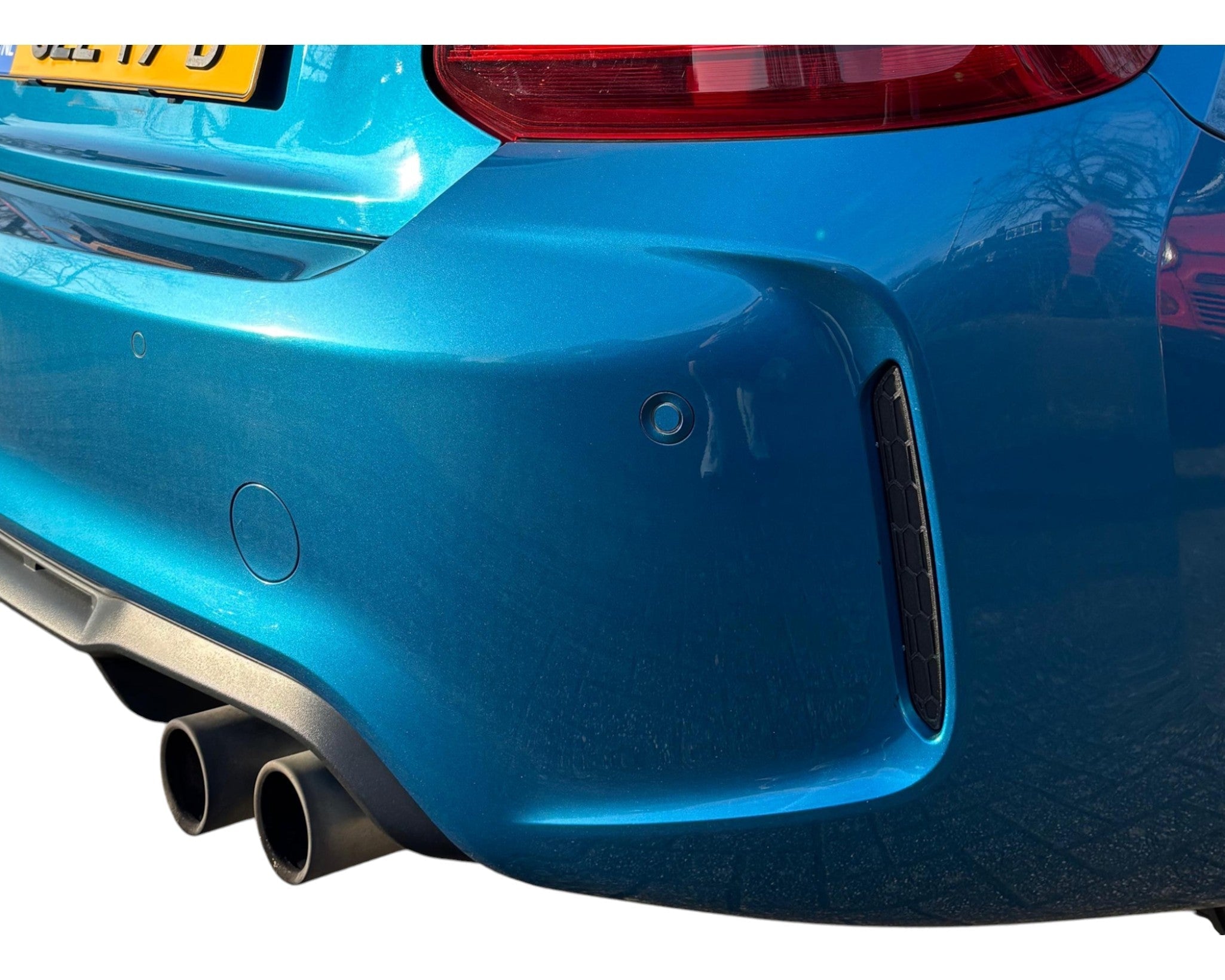 ST Trackparts BMW M2 F87 Rear Reflector Delete Kit Honeycomb Black