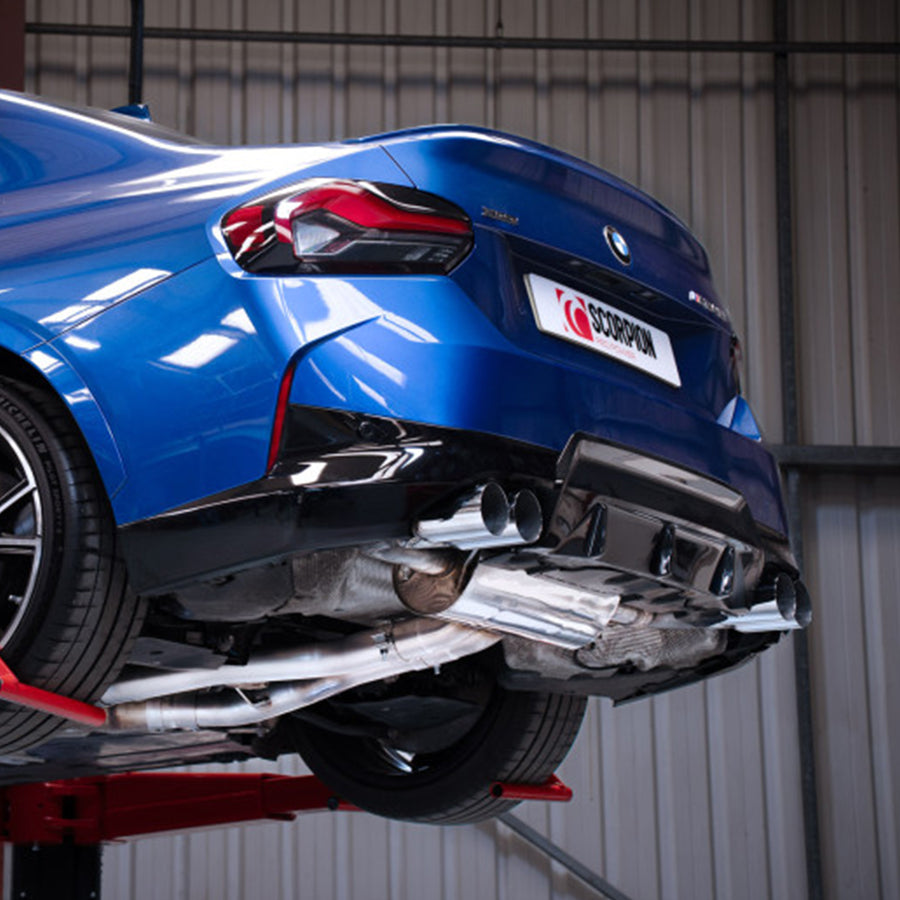 Scorpion BMW G42 M240i OPF Back Exhaust System With Polished STW Tips