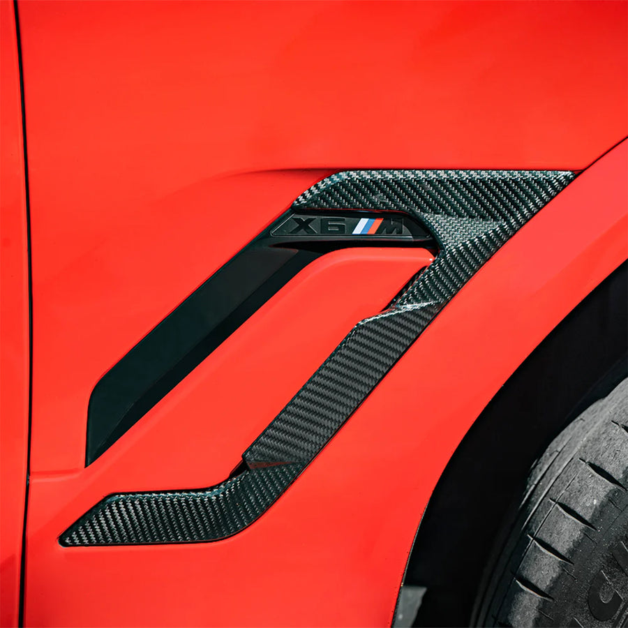 BMW F96 X6M LCI Gloss Carbon Fibre Fender Trims By SooQoo