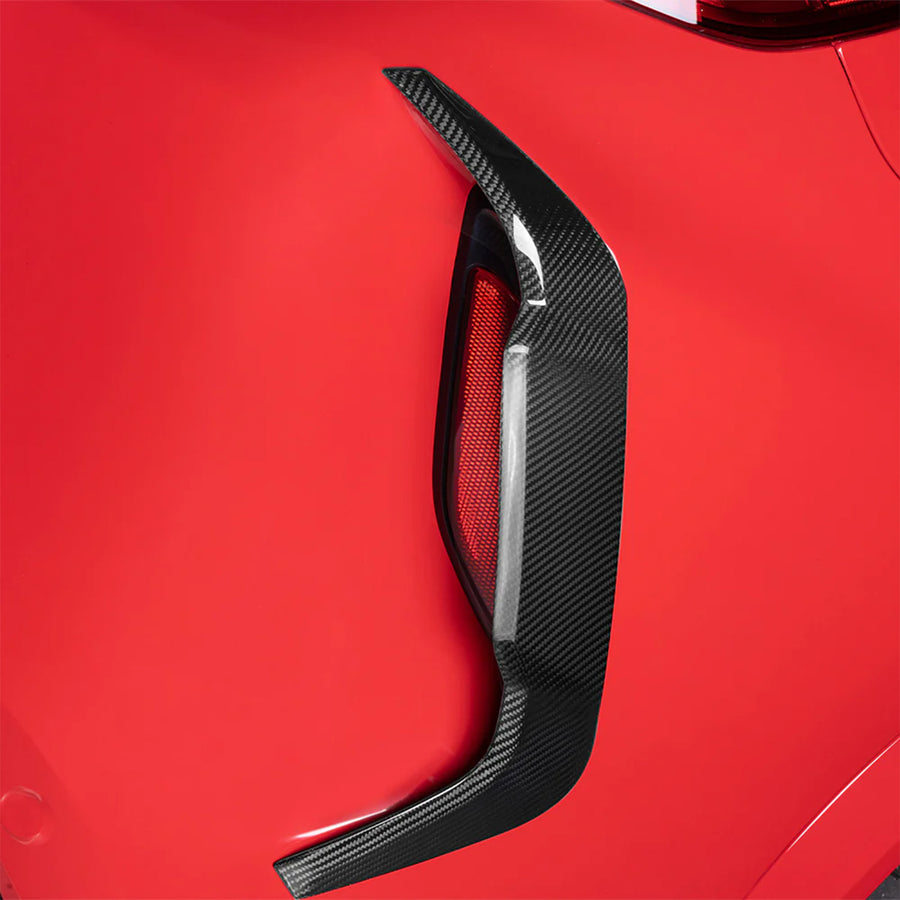BMW F96 X6M Gloss Carbon Fibre Rear Bumper Inserts By SooQoo