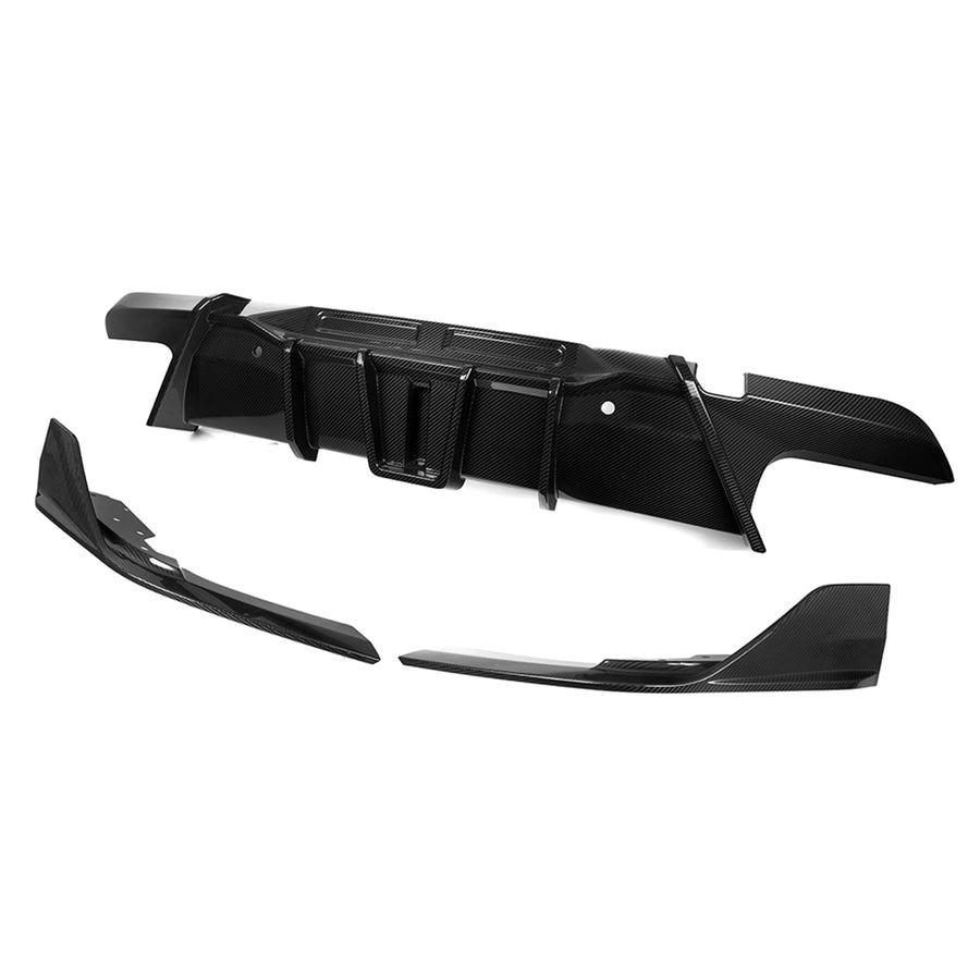 BMW F96 X6M Gloss Carbon Fibre SQ-A Rear Diffuser By SooQoo