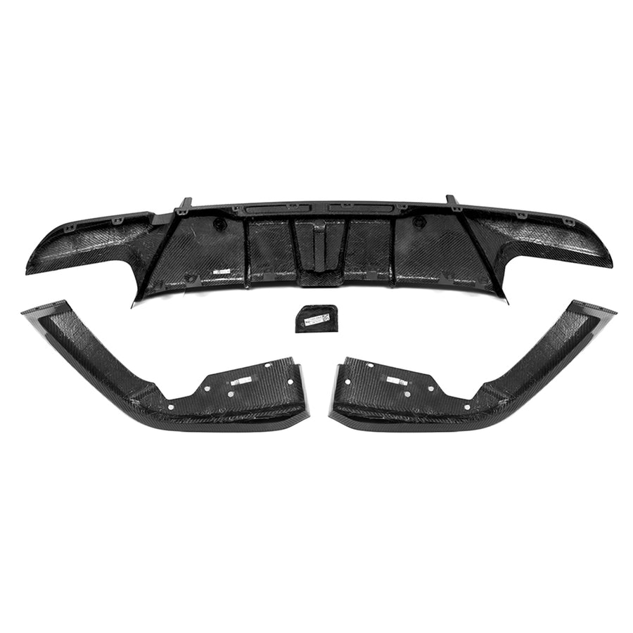 BMW F96 X6M Gloss Carbon Fibre SQ-A Rear Diffuser By SooQoo
