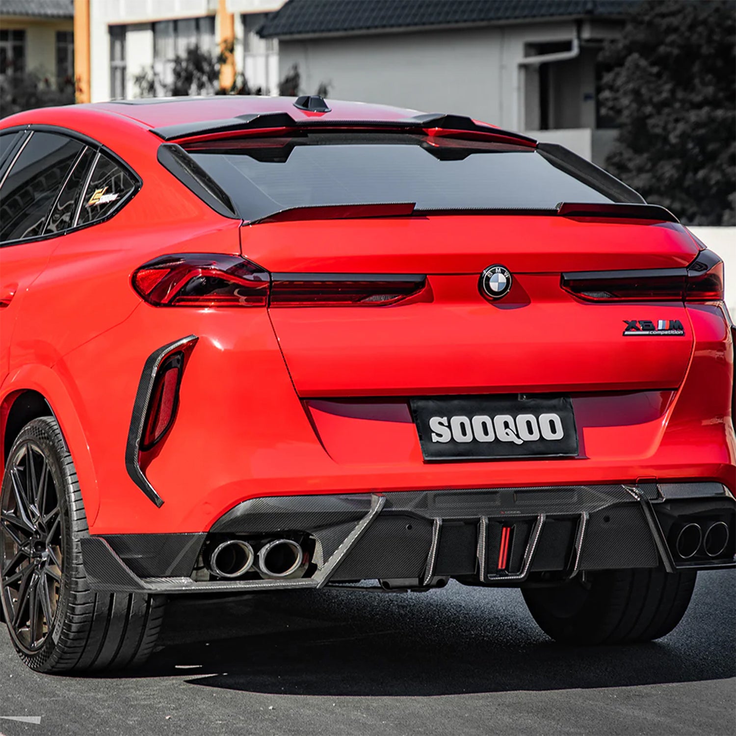 BMW F96 X6M Rear Diffuser with Brake Light By SooQoo