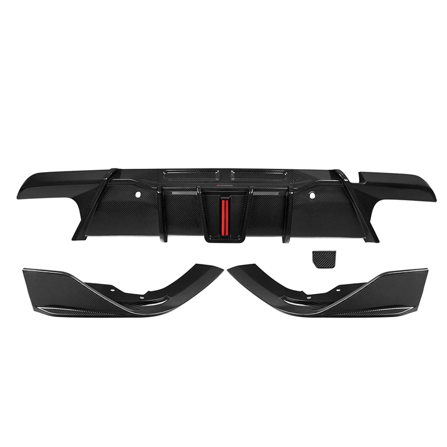 BMW F96 X6M Rear Diffuser with Brake Light By SooQoo