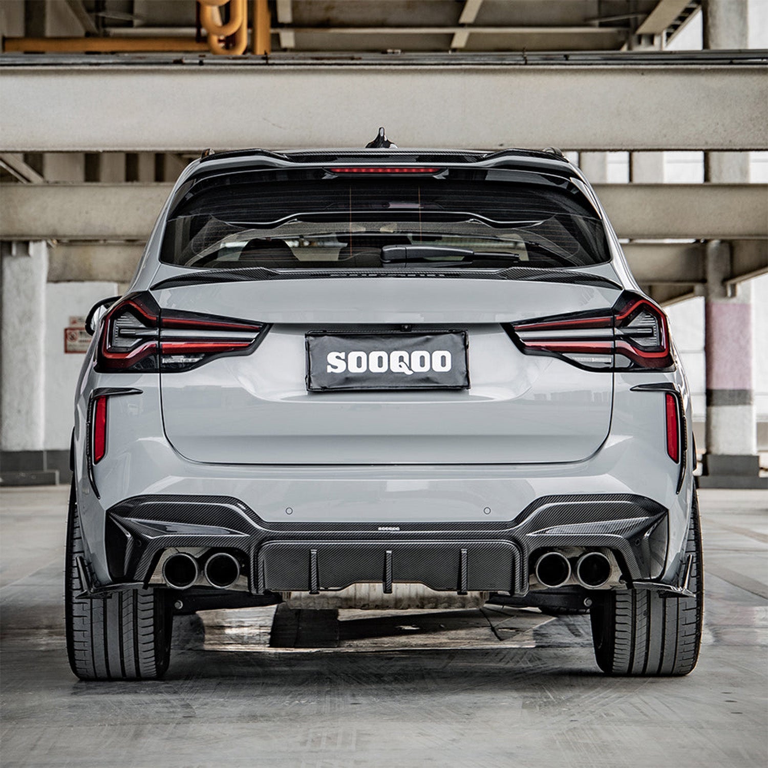 BMW F97 X3M Carbon Fibre Rear Roof Spoiler By SooQoo