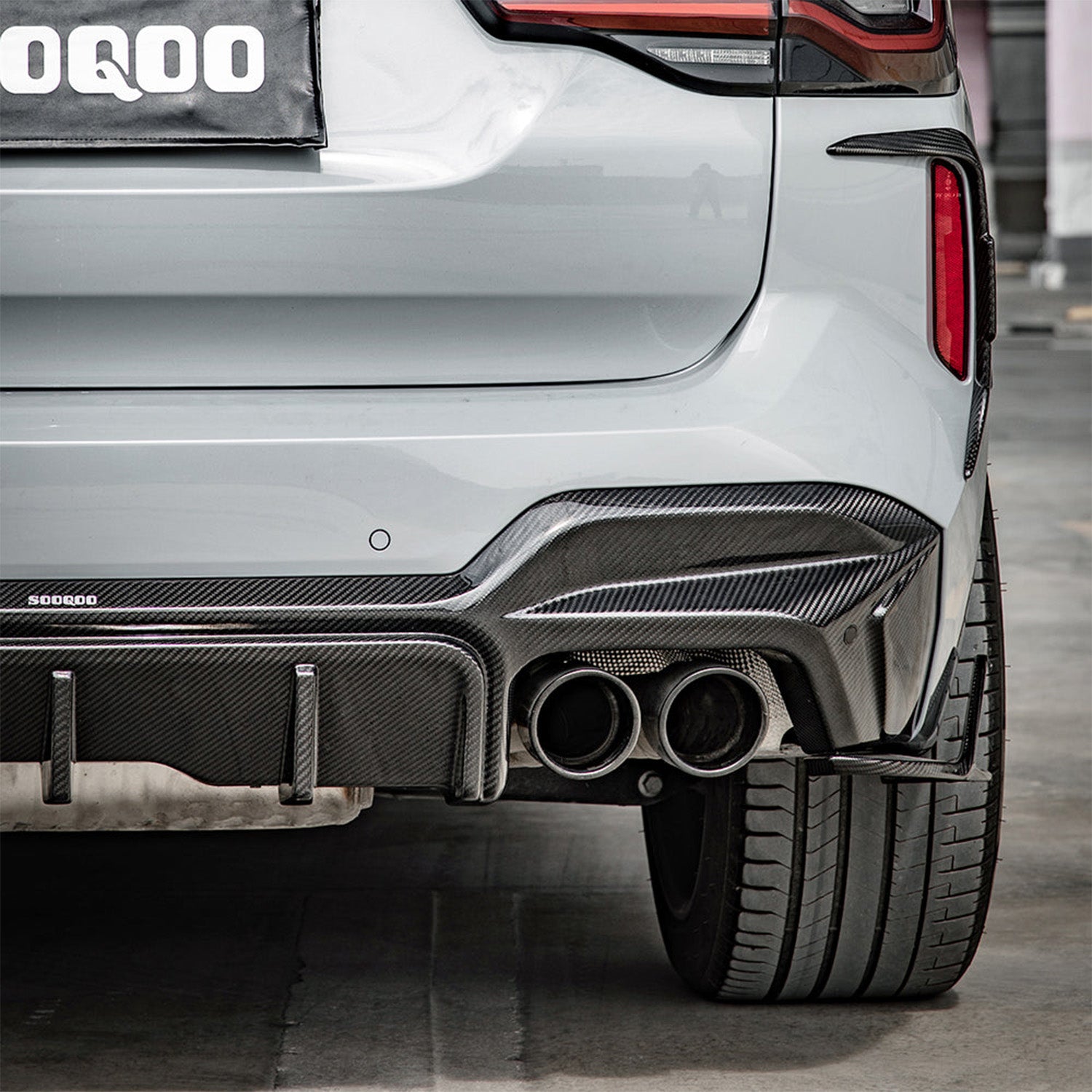 BMW F97 X3M Carbon Fibre SQ Rear Diffuser By SooQoo