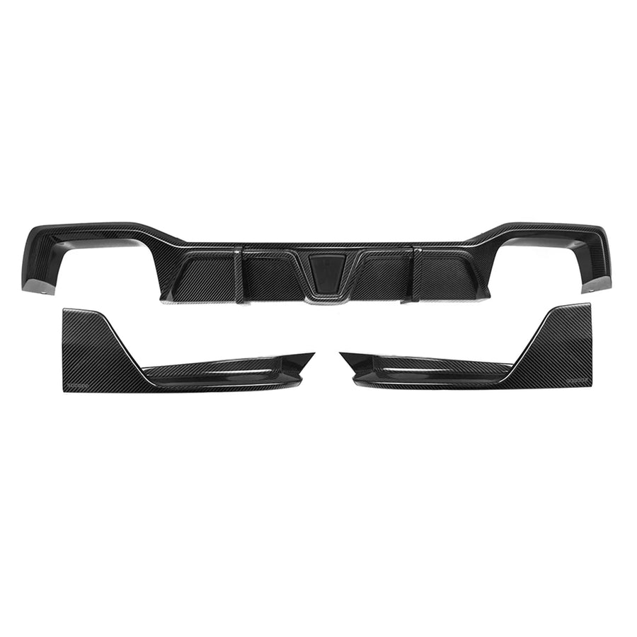 SooQoo BMW F97 X3M & F98 X4M LCI Carbon Fibre Rear Diffuser