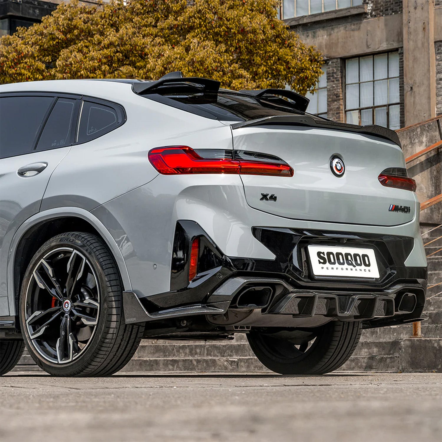 SooQoo BMW F98 X4M Carbon Fibre Rear Ducktail Spoiler