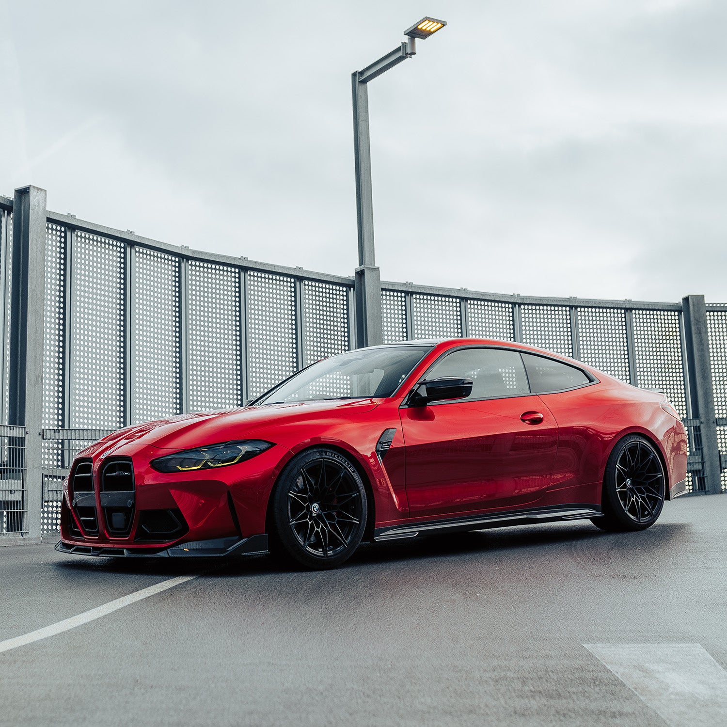 SooQoo BMW G80 M3 G82 M4 Front Splitter In Gloss Carbon Fibre