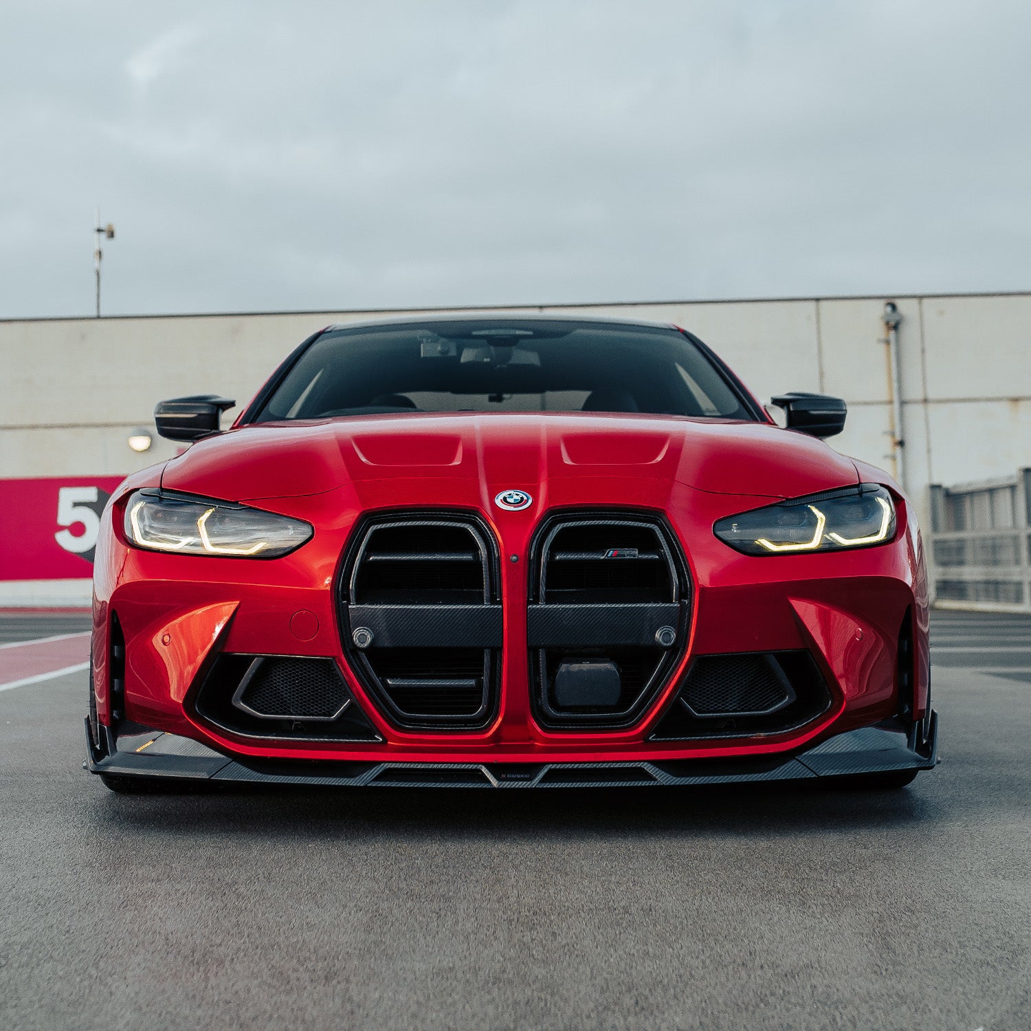 SooQoo BMW G80 M3 G82 M4 Front Splitter In Gloss Carbon Fibre