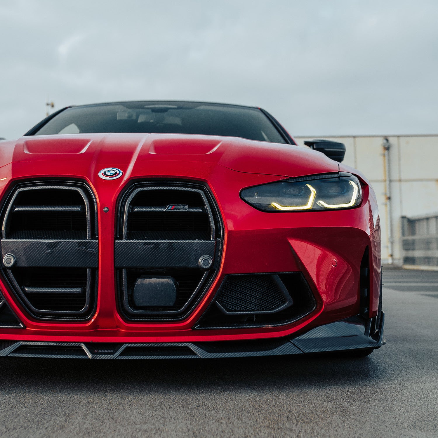 SooQoo BMW G80 M3 G82 M4 Front Splitter In Gloss Carbon Fibre