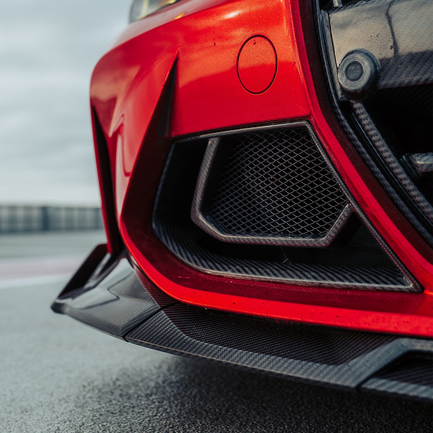 SooQoo BMW G80 M3 G82 M4 Front Splitter In Gloss Carbon Fibre