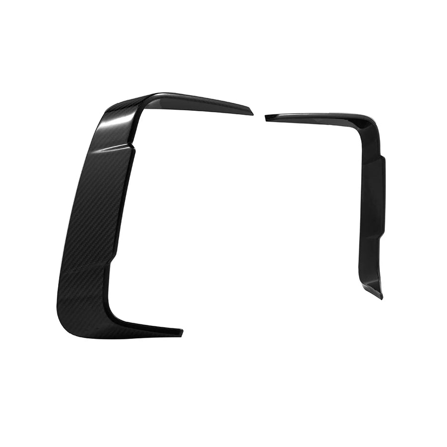 SooQoo BMW M8 F91 F92 Rear Bumper Inserts In Gloss Carbon Fibre