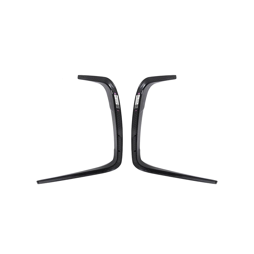 SooQoo BMW M8 F91 F92 Rear Bumper Inserts In Gloss Carbon Fibre