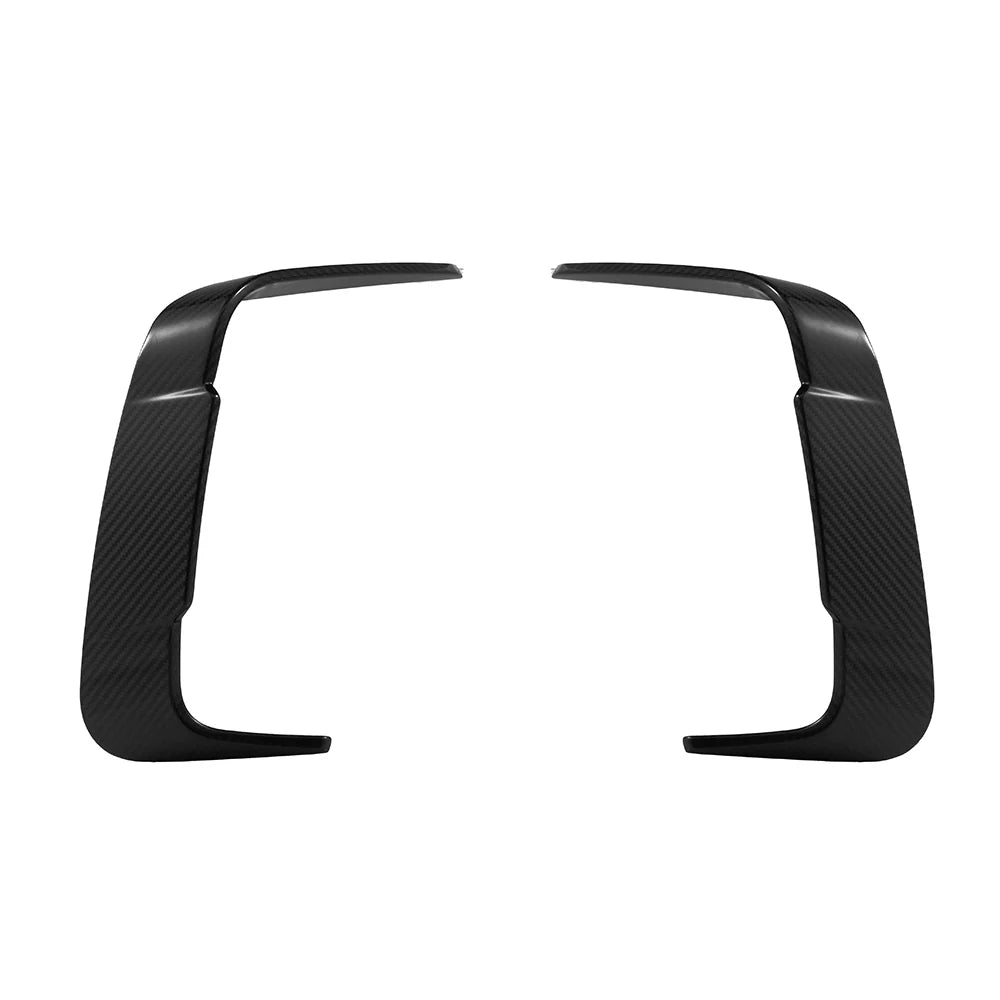 SooQoo BMW M8 F91 F92 Rear Bumper Inserts In Gloss Carbon Fibre