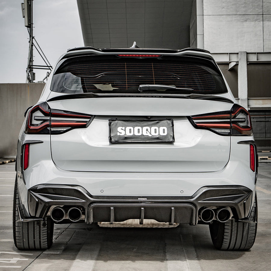 BMW X3M F97 LCI Carbon Fibre SQ Rear Canards By SooQoo