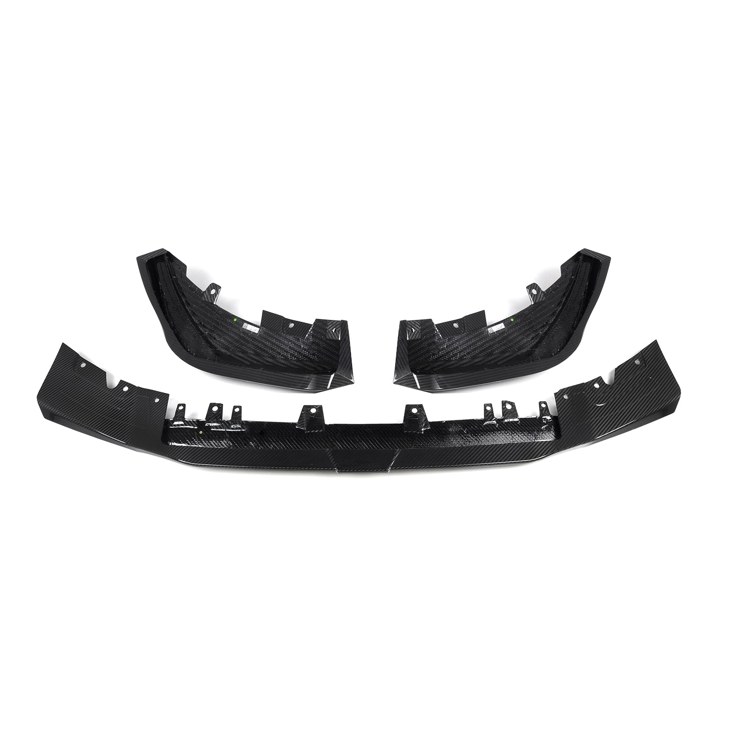 BMW X3M F97 LCI Carbon Fibre 3-Piece Front Lip By SooQoo - Disassembled Underside