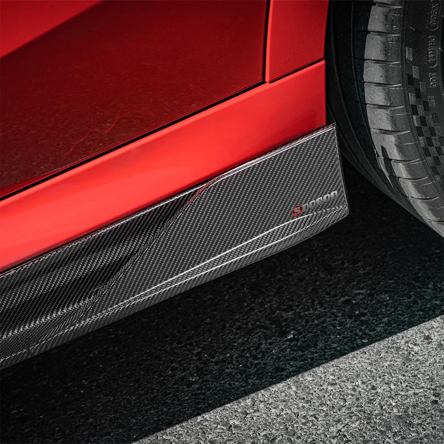 SooQoo Carbon Fibre Side Skirts for BMW F96 X6M & G06 X6 LCI