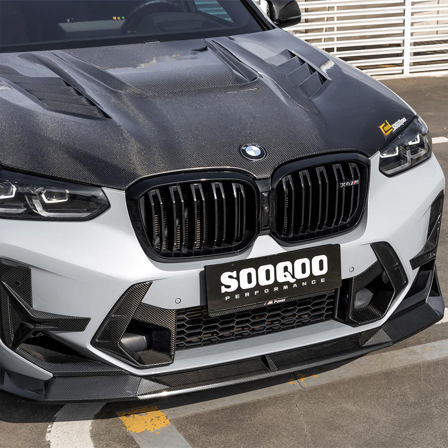 SooQoo X3M & X4M LCI SQ‑B Gloss Carbon Fibre Front Lip