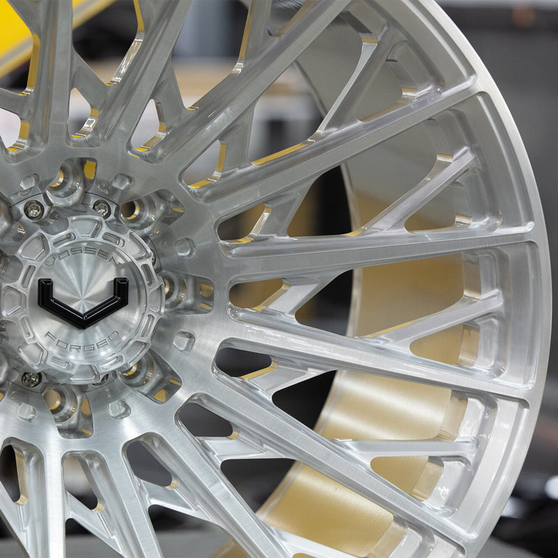 Vossen VFX-02T Forged Alloy Wheels In Brushed Gloss Clear