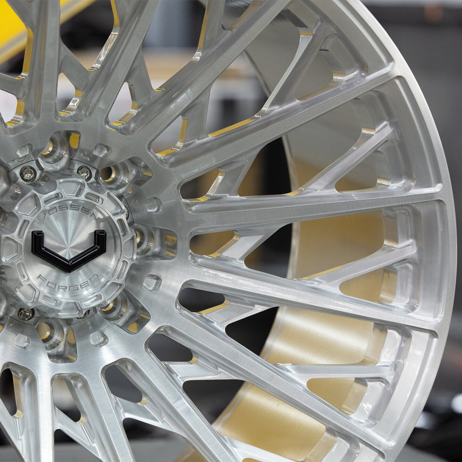 Vossen VFX-02T Forged Alloy Wheels In Brushed Gloss Clear