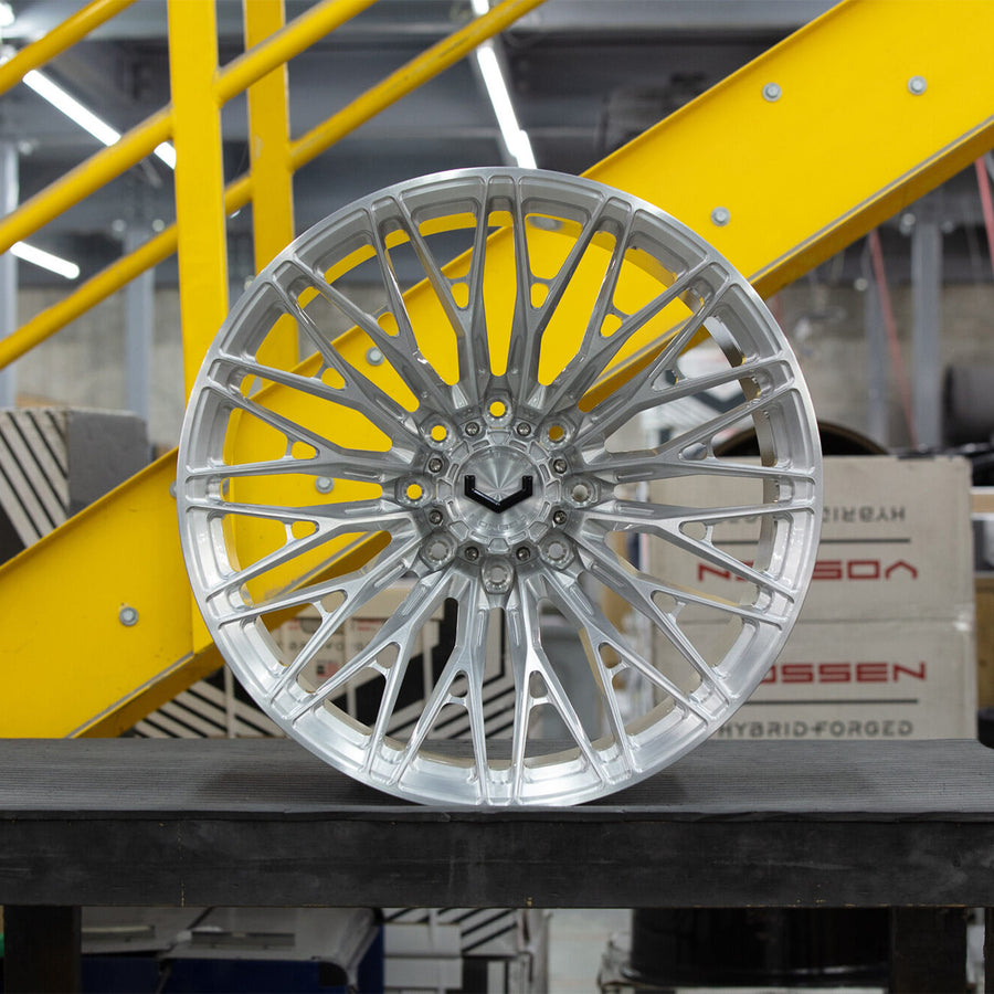 Vossen VFX-04 Forged Alloy Wheels In Brushed Gloss Clear