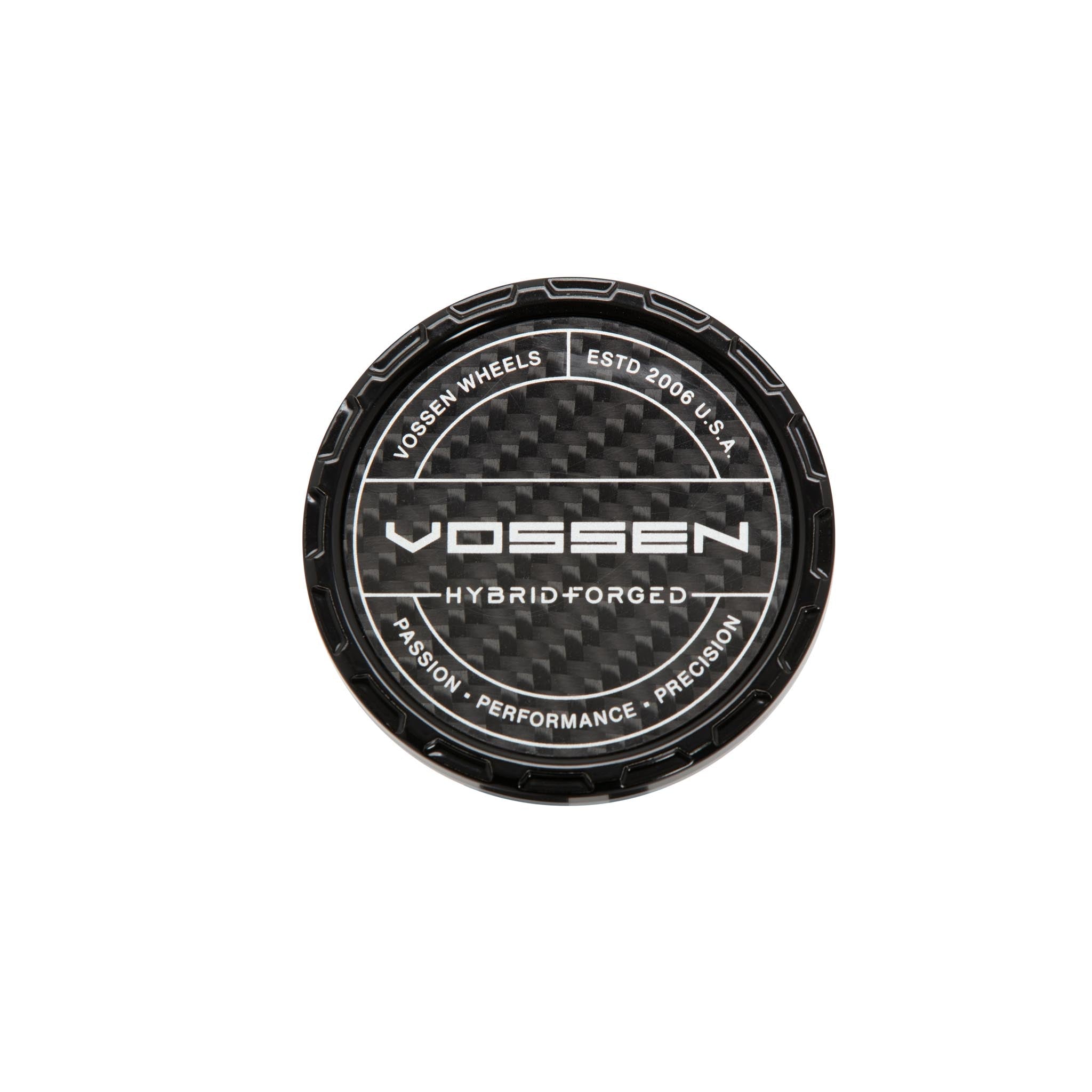 Vossen Carbon Hybrid Forged Billet Sport Cap for VF & HF Series Wheels (Gloss Black) - Twill Weave Carbon