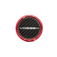 Vossen Classic Carbon Billet Sport Cap for VF & HF Series Wheels (Vossen Red) - Twill Weave Carbon